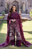 Raeesa Premium Purple Luxury Chicken Kari Lawn 3 Piece Suit