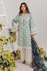 Unstitched Printed Lawn 3 Piece SandStone