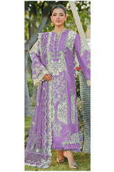 Elaf Lavender Chikankari Luxury Embroidered Unstitched 3 Piece