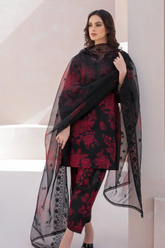 Unstitched 3 Piece Embroidered Lawn BQU-UF276