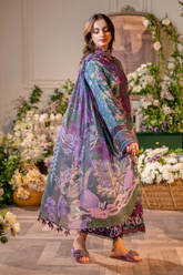 Unstitched 3 Piece Embroidered Lawn Flora FLT20487