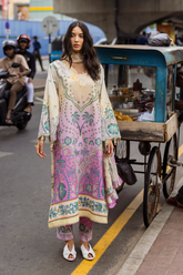 Unstitched 3 Piece Embroidered Lawn HLM-D4A Valeria