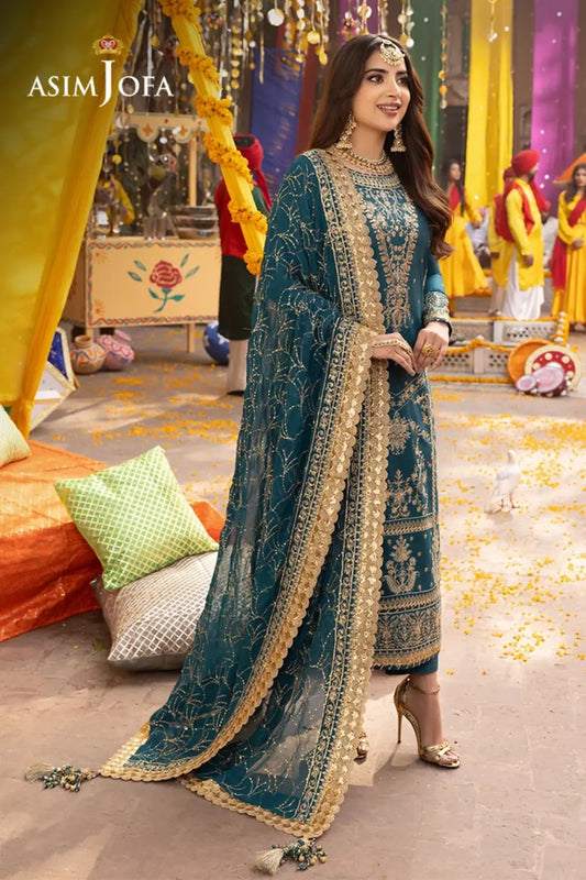 Asim Jofa Chiffon Unstitched 3-Piece Suit