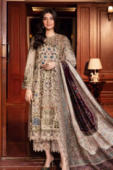 Unstitched 3 Piece Lawn Embroidered MB-DL11