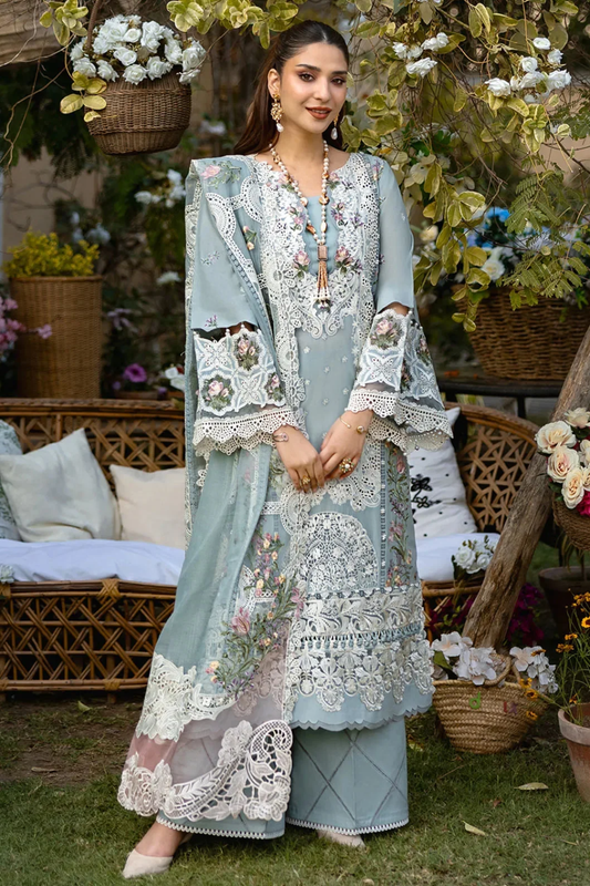 Elaf Ice Blue Lawn Unstitched 3 Piece Suit