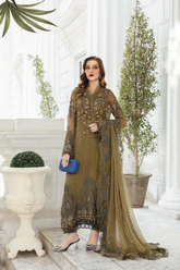 Unstitched Chiffon Embroidered 3 Piece Suit MBC-D24-108