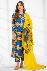 Unstitched Printed Lawn 3 Piece GLOWING