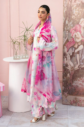 Unstitched Three Piece Printed Lawn Floral Wave AR-104