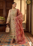 Crimson Organza Luxury Embroidered 3 Piece Suit