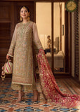 Crimson Organza Luxury Embroidered 3 Piece Suit