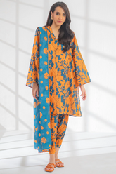 Unstitched Printed Lawn 3 Piece Firey