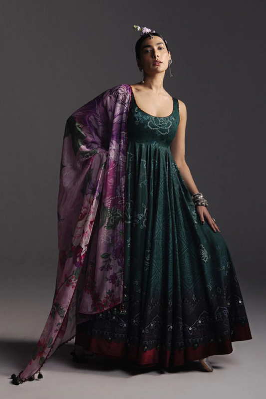 Zara Shahjahan Anarkali Nayab 3 Piece Suit
