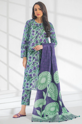 Unstitched Printed Lawn 3 Piece FLORA COLLECTIVE