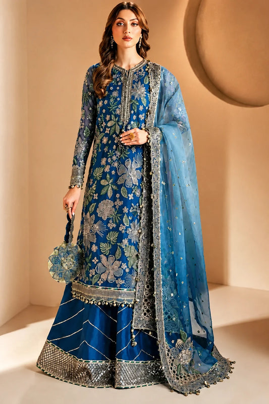 Jazmin Azure Luxury Chiffon 3 Piece Suit