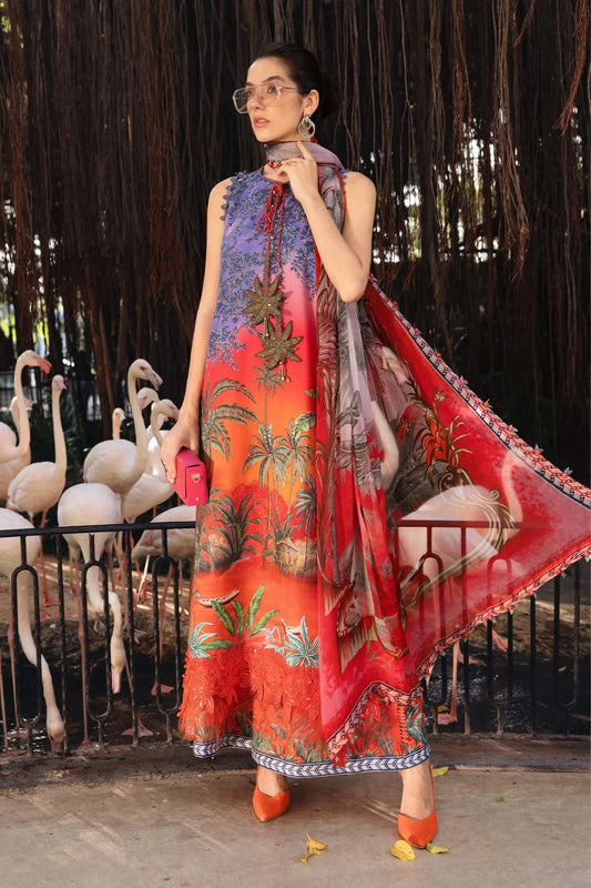 Maria B Printed Lawn 3 Piece Suit