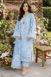 Elaf Mint Blue Luxury Chickenkari 3 Piece Suit