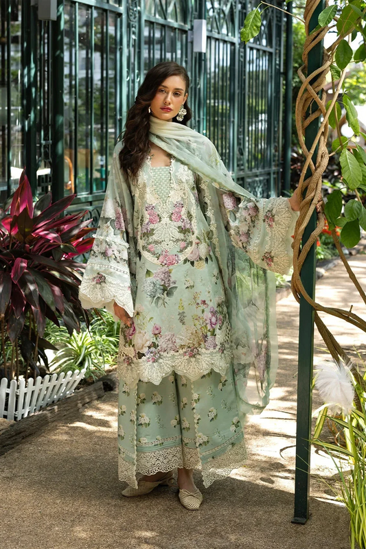 Elaf Lawn Embroidered & Printed 3 Piece Suit