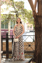 Noor By Sadia Polka Dots Luxury Embroidered 3 piece suit