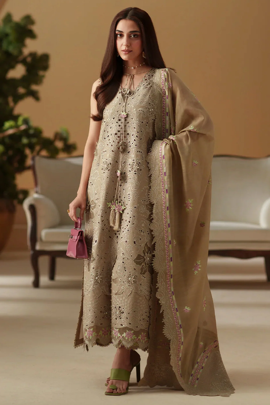 Bin Ilyas Luxury Embroidered Lawn 3 Piece Suit