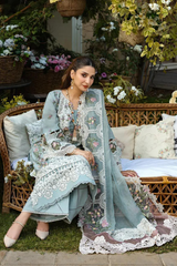 Elaf Sky Blue Luxury Embroidered 3 Piece Suit