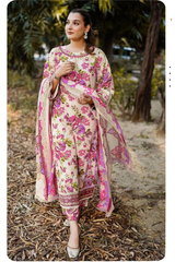 Floral J2125-B Unstitched 3 Piece Luxury Lawn
