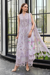 Maria B Lavendar Luxury Embroidered 3 Piece Suit