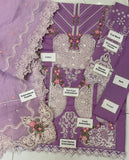 Elaf Lavender Chikankari Luxury Embroidered Unstitched 3 Piece