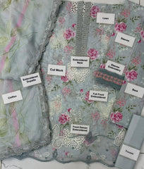 Maria B Pure White Luxury Lawn 3 Piece Suit