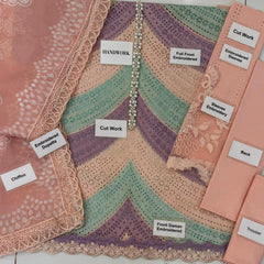 Maria B Pastel Embroidered Lawn 3 Piece Suit