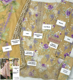 Maria B Embroidered Butterfly Lawn 3 piece suit