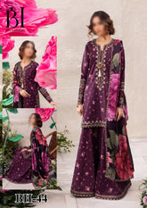 Bin Haroon Plum Silk 3-Piece Suit
