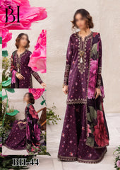 Bin Haroon Plum Silk 3-Piece Suit