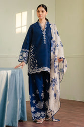 Coco By Zara Shahjahan Luxury Navy Blue 3-Piece Suit