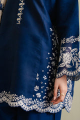 Coco By Zara Shahjahan Luxury Navy Blue 3-Piece Suit