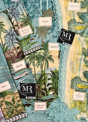 Maria B - Blue Safari Scape 3-Piece Suit