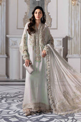 MARIA.B Luxury Silver 3-Piece Formal Suit