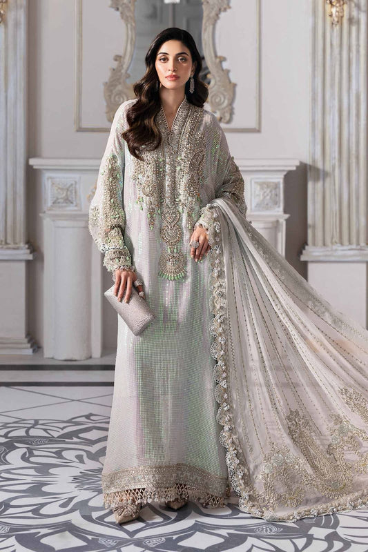 MARIA.B Luxury Silver 3-Piece Formal Suit