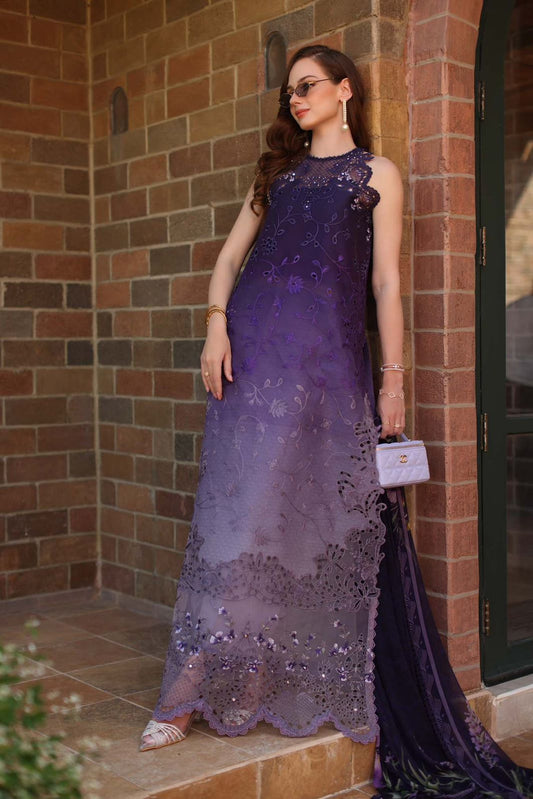 Noor By Saadia Luxury Purple 3-Piece Formal Suit