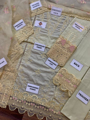 Qalamkar | Luxury Chikankari – Heavy Embroidered Cotton 3-Piece Suit