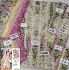Maria. B Floral Prints Embroidered Lawn 3 Piece Suit