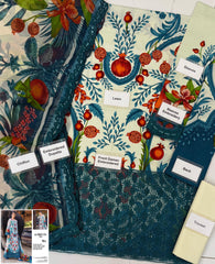 Maria B Printed Embroidered Lawn 3 Piece Suit