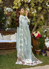 Elaf Sky Blue Luxury Embroidered 3 Piece Suit
