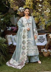 Elaf Sky Blue Luxury Embroidered 3 Piece Suit
