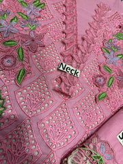 Rand Rasiya Baby Pink Luxury Embroidered 3 Piece Suit