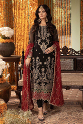 Unstitched 3 Piece Chiffon Rang-E-Mehfil 004