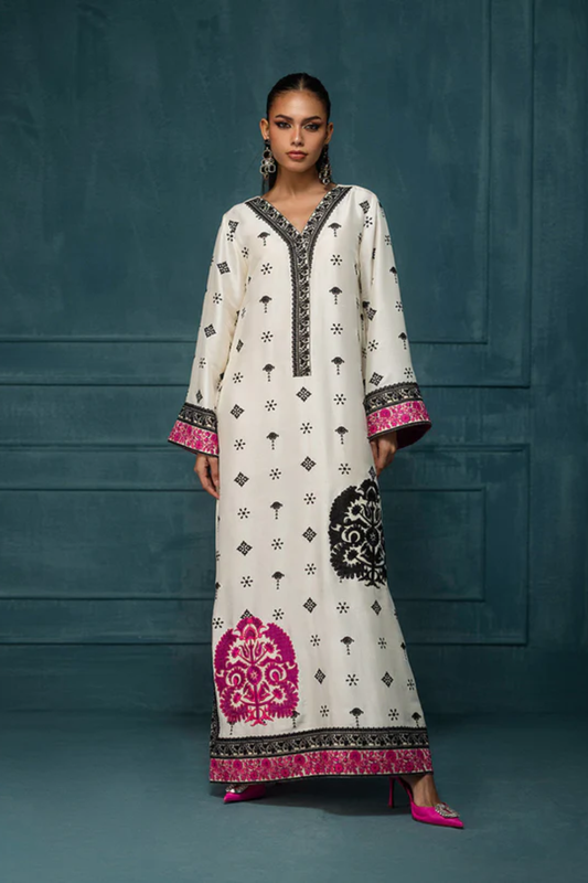 Zainab Chottani Unstiched Digital Printed Silk 3 piece Suit