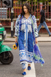 Unstitched 3 Piece Embroidered Lawn HLM-D6B Ksenia