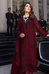 Unstitched 3 Piece Chiffon Formal Wear