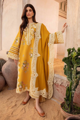 Unstitched 3 Piece Fency Cotton Marori Tales Mustard CRWP2A