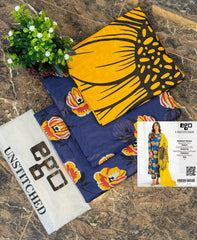 Unstitched Printed Lawn 3 Piece GLOWING